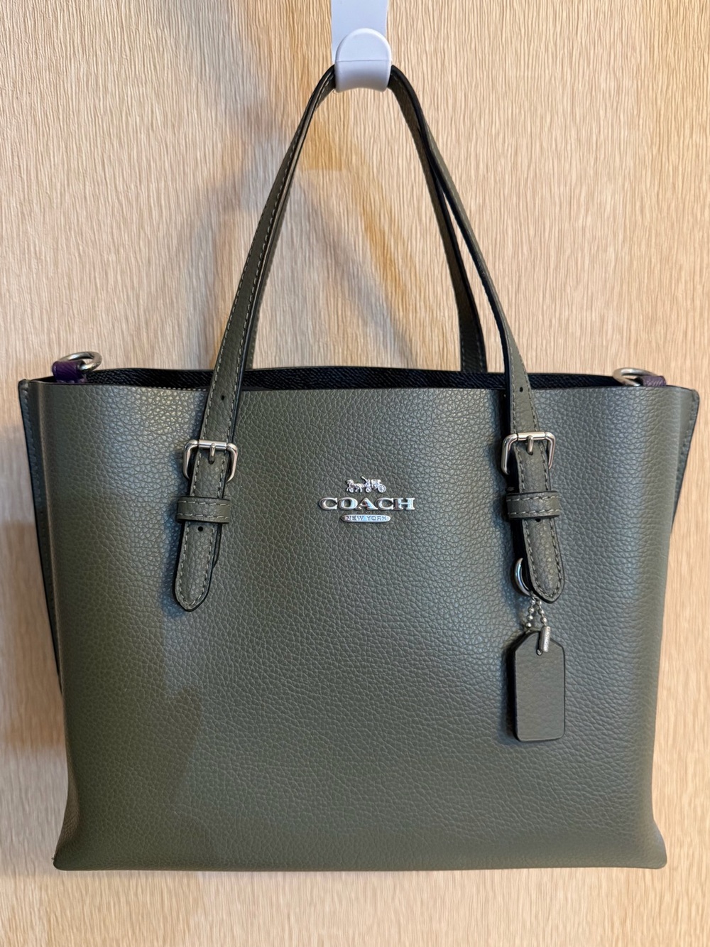 Coach Mollie Tote Bag 25 in Military Green.